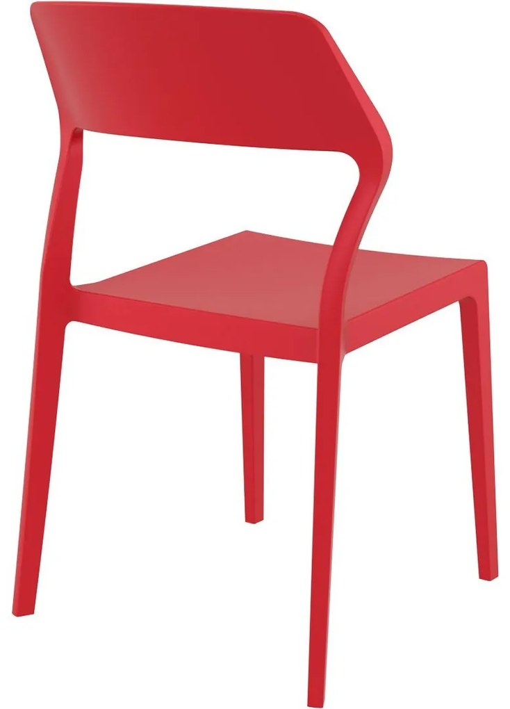 SNOW záhradná stolička bez podrúčok red