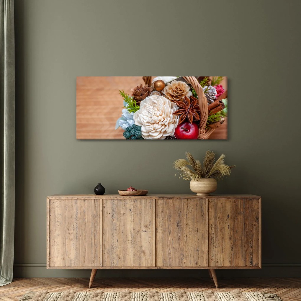 Obraz prúteného koša (120x50 cm)
