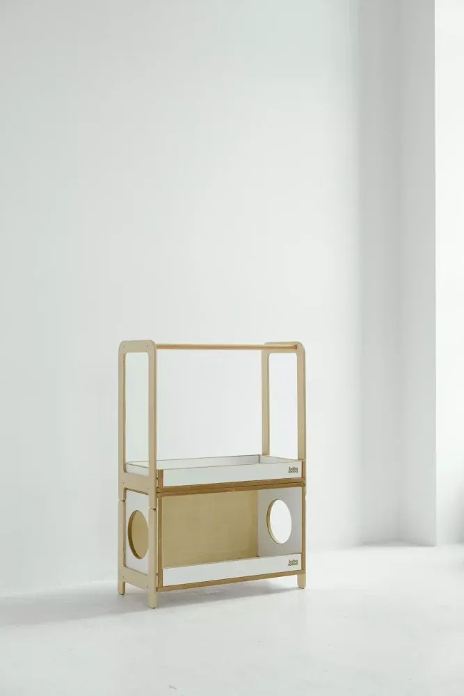 Montessori nábytok otvorená skrinka pre deti - modulárny nábytok