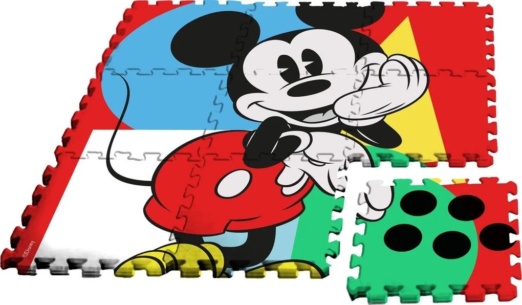 Podlahové penové puzzle Mickey + taška