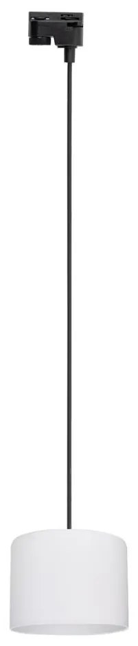 Luster na lanku do lištového systému TRACER 1xE27/15W/230V pr. 20 cm čierna/biela