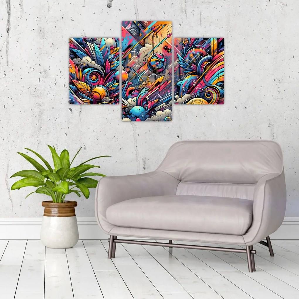 Obraz - Pestrofarebné graffiti (90x60 cm)