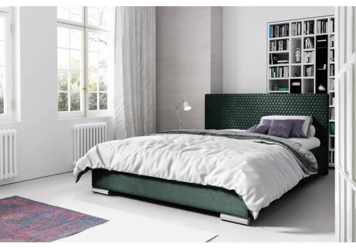 Elegantná čalúnená posteľ Champ 120x200, zelená