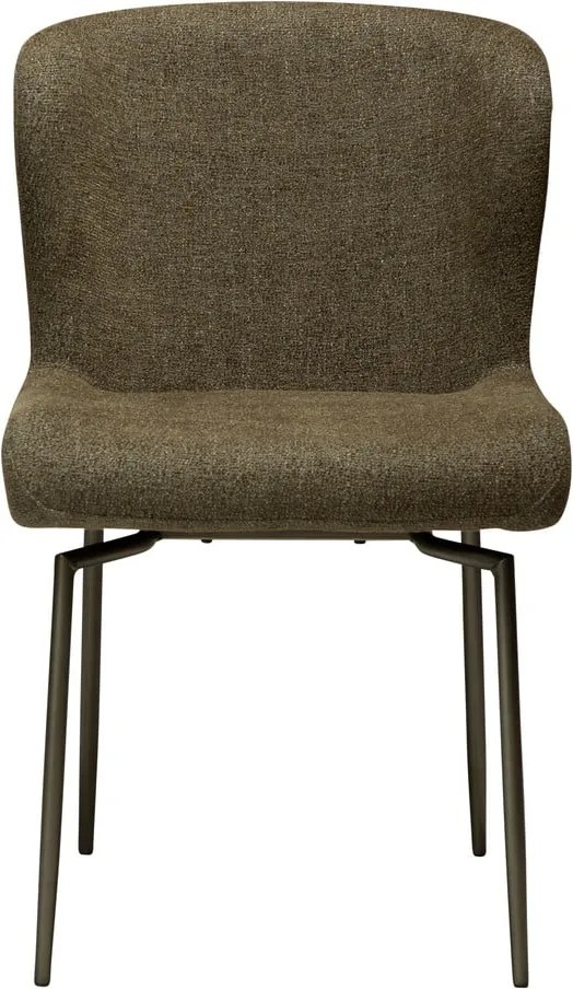 Khaki čalúnená jedálenská stolička Glam – DAN-FORM Denmark