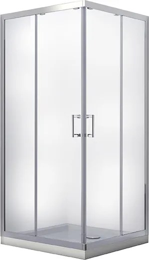 Besco Štvorcový sprchovací kút MODERN SQ 80x80 (90x90), výška 185 cm - bez vaničky BESCO-Rozmery: 90x90, BESCO-Profily: profily: chróm, výplň: transp…