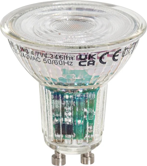 Sada 5 inteligentných GU10 50mm LED žiaroviek čírych 4,7W 345 lm 2200-4000K