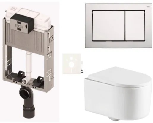Závesný wc set na zamurovanie SAT SIKOTZTOR72CR, 1 ks
