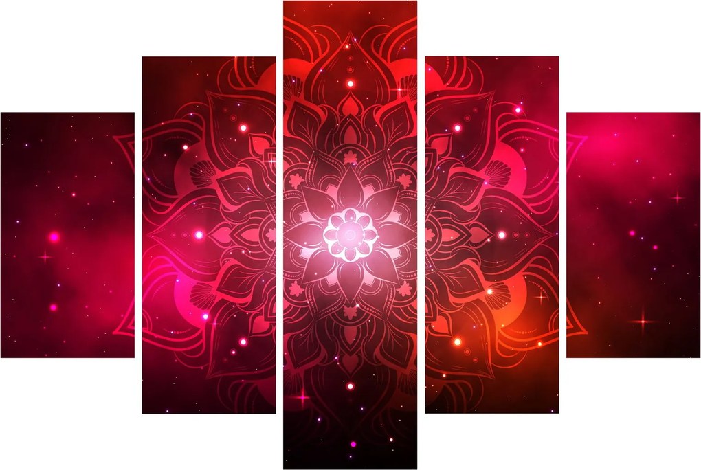 Obraz červené abstrakcie (150x105 cm)