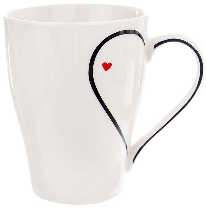 Porcelánový hrnček 0,38l, duo srdce