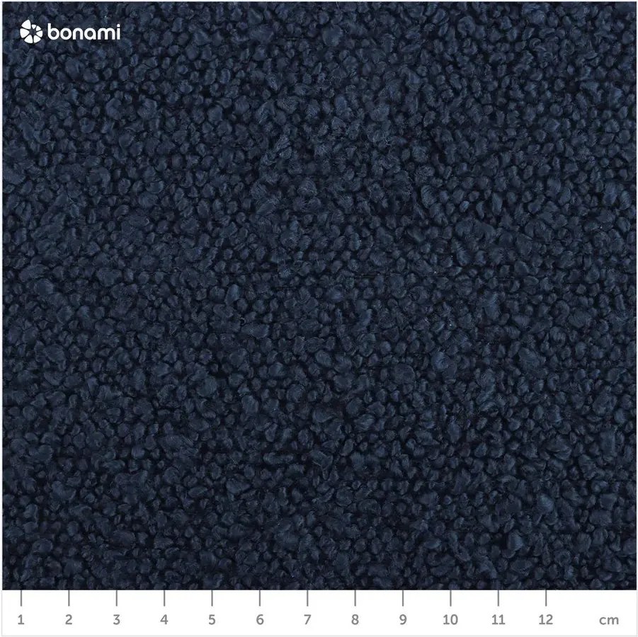 Tmavomodrá rohová pohovka z textílie bouclé (ľavý roh) Molino – Micadoni Home