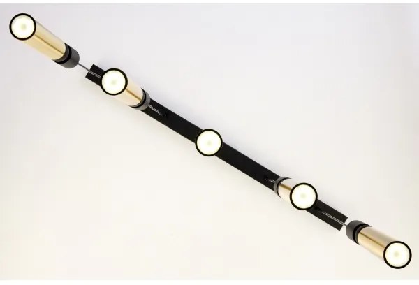 Jupiter 2012 - Luster na lanku ALAS 5xGU10/10W/230V čierna/zlatá