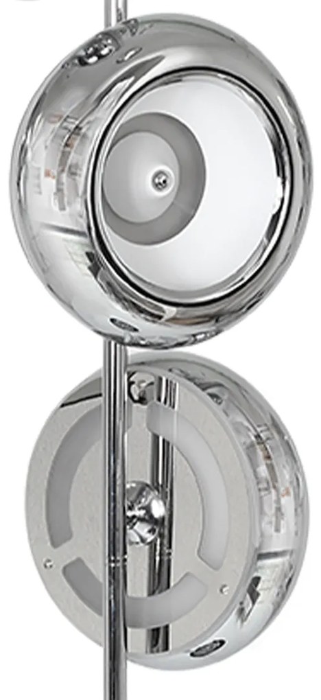 Stojacia lampa Mercurio, 3x chrómové kovové tienidlo, ch