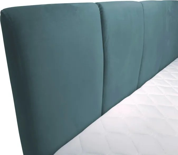Posteľ boxspring Fresco 180x200 cm, petrolejová látka