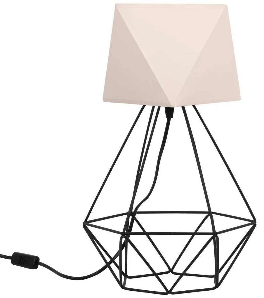 Stolná lampa Diamond, 1x textilné tienidlo (výber z 10 farieb), (výber z 3 farieb konštrukcie), d