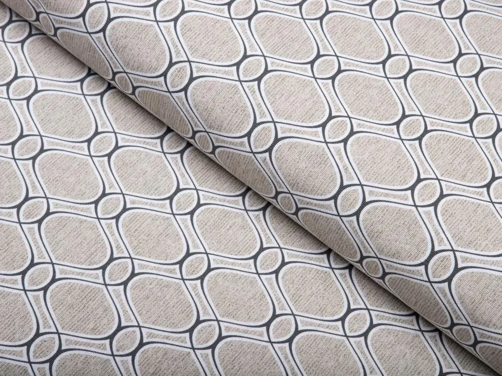 Biante Dekoračný štvorcový obrus Leona LN-124 Geometrický vzor na režnom 130x130 cm