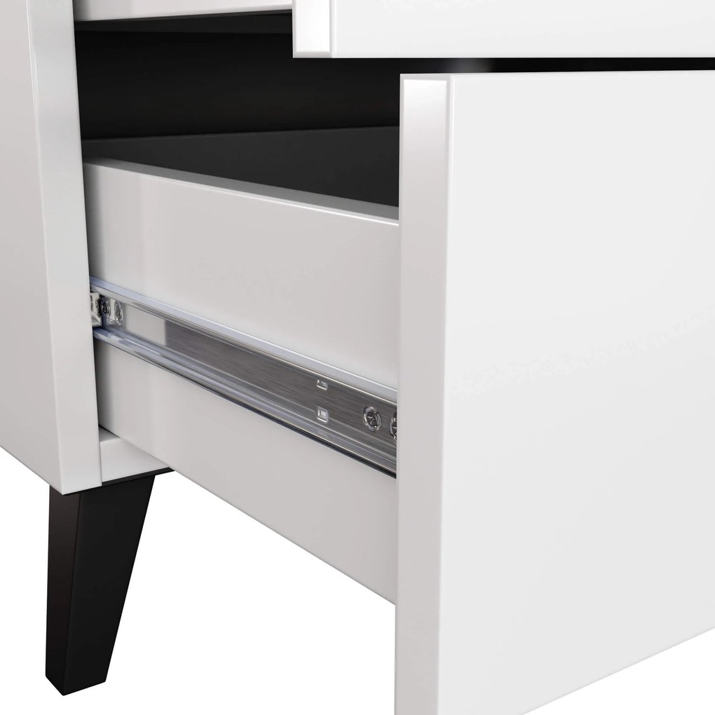 Komoda MOBI K-05 biela/čierna