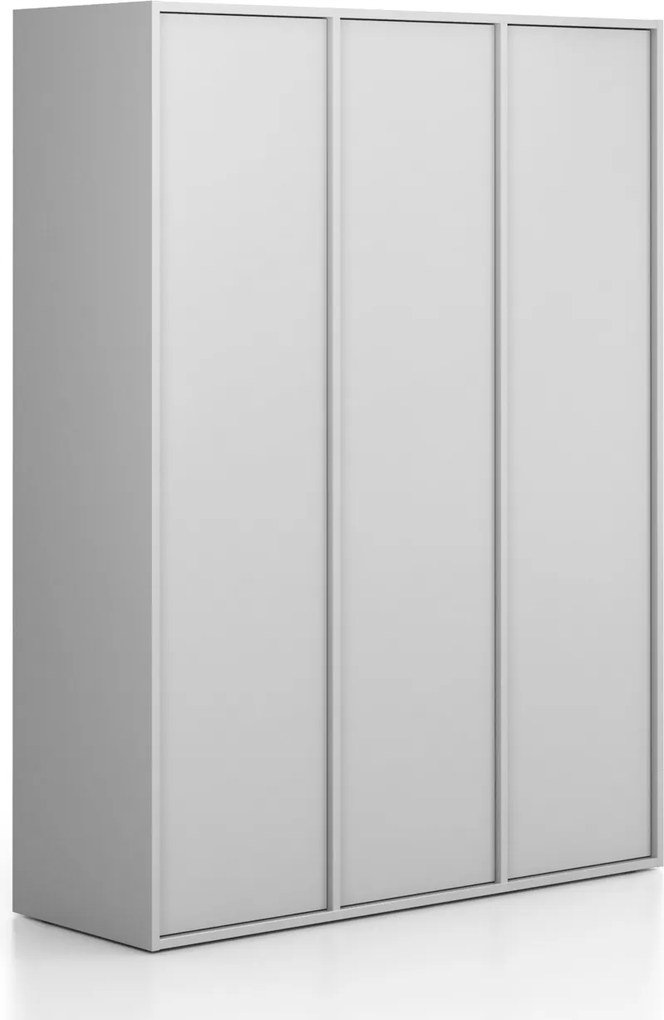 Kancelárska skriňa FRAME, 3x dvere, 1299 x 450 x 1735 mm, PUSH-lock, sivá