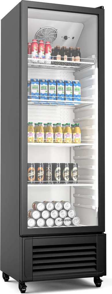 Klarstein GrandCooler chladnička na nápoje, 306 l, LED osvetlenie, s kolieskami, 4 police