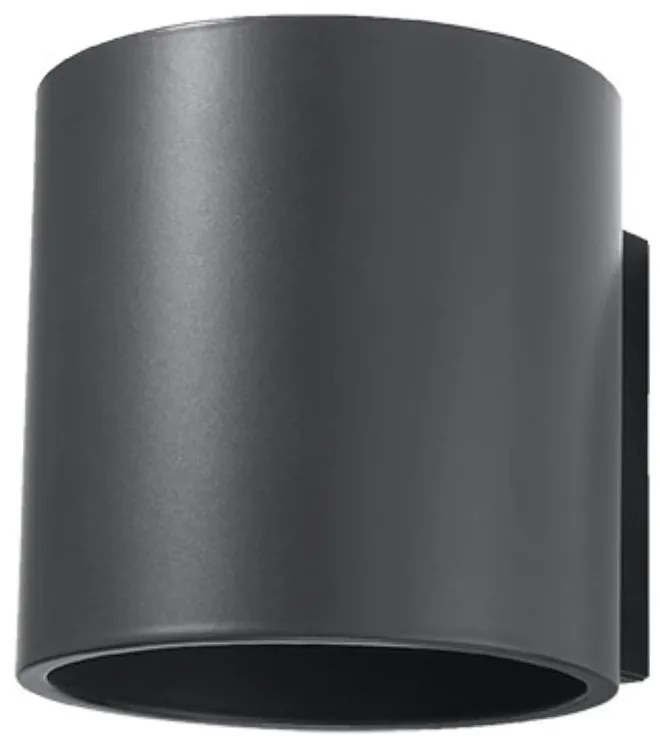 Tmavosivé nástenné svietidlo ø 10 cm Roda – Sollux