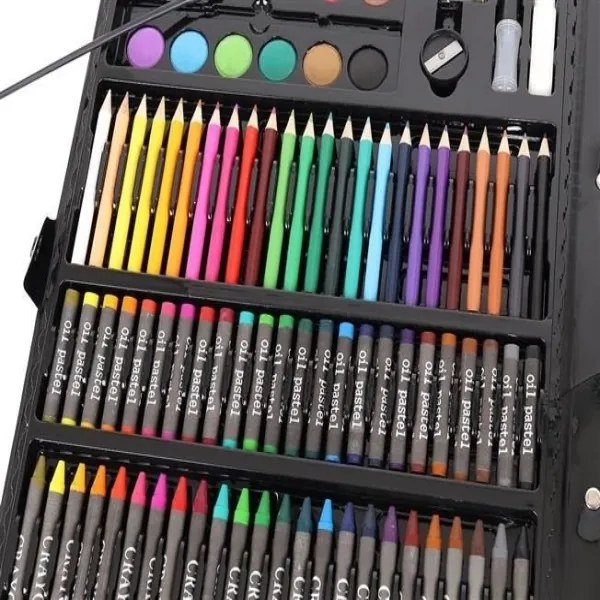 Výtvarná sada Mega Art Set na maľovanie 168 ks čierná