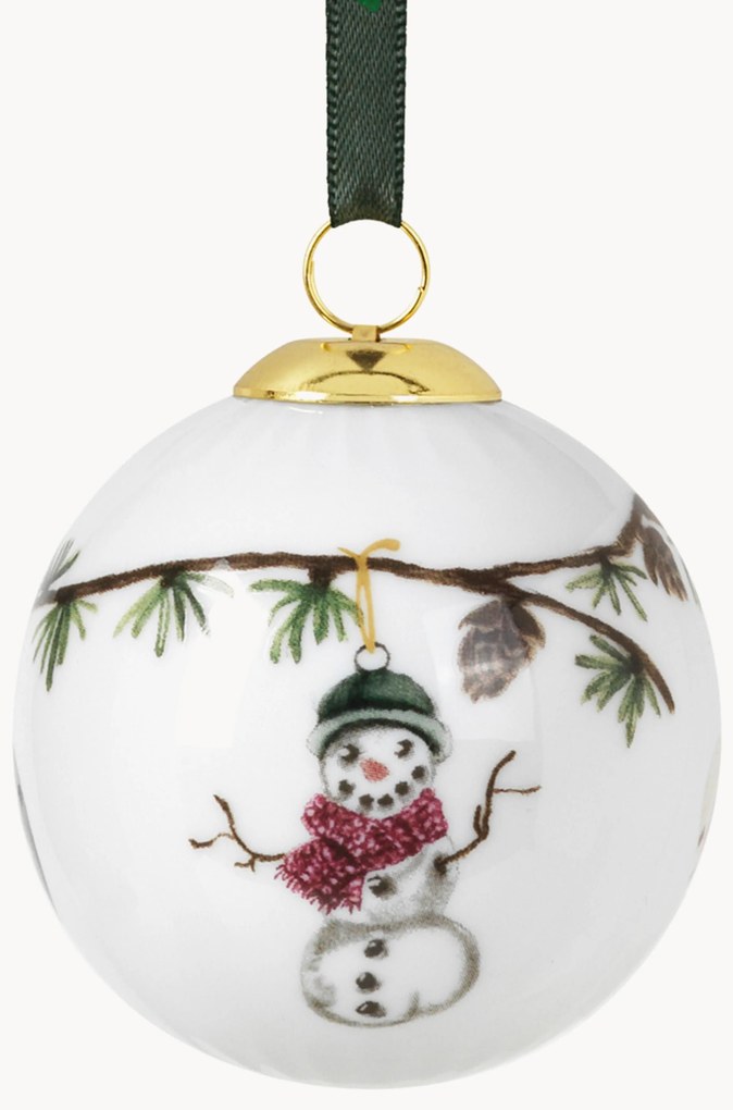 Ručne vyrobená vianočná guľa z porcelánu Hammershøi