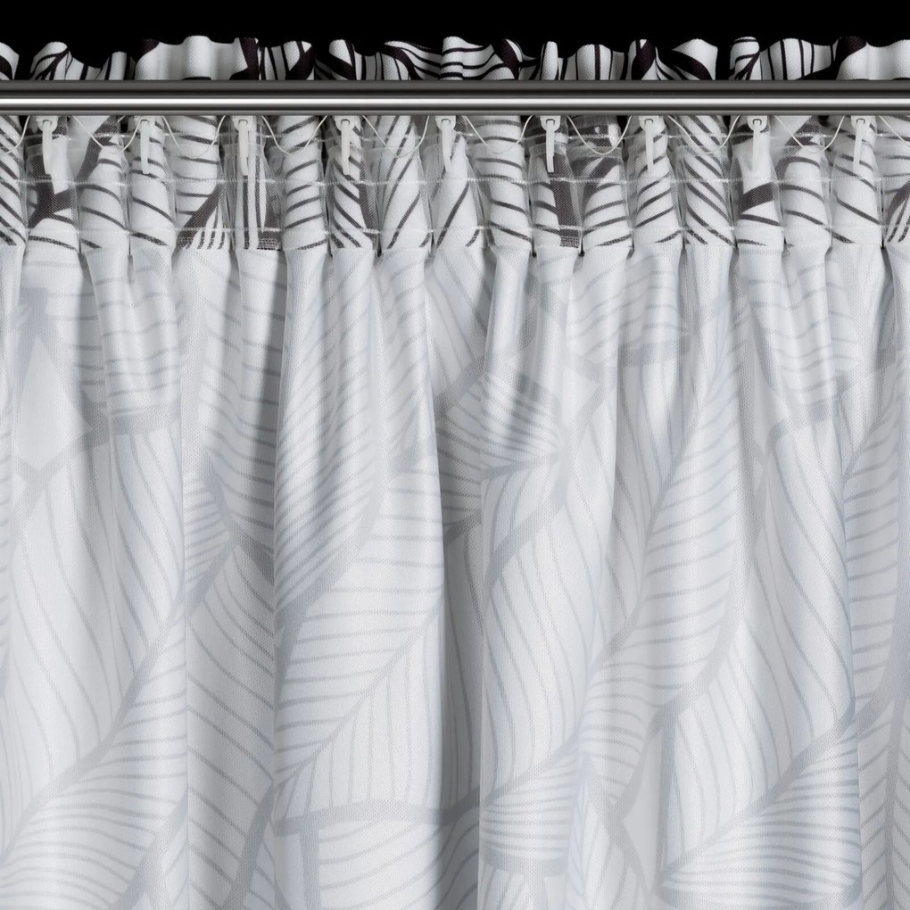 ZÁVES NA PÁSKE ROMI 140X270 CM BIELA