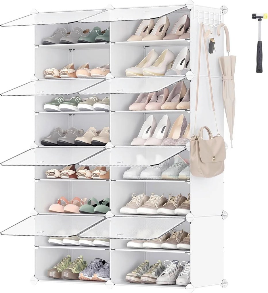 XXXLutz REGÁL NA TOPÁNKY, biela, 83/125/32 cm - Online Only drobný nábytok - 002543037003