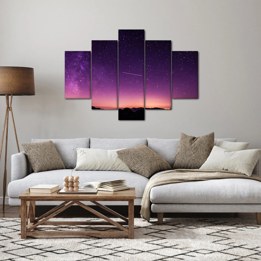 Obraz oblohy s padajúcou hviezdou (150x105 cm)