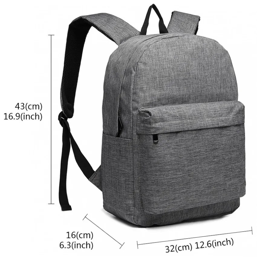 Sivý ľahký batoh do školy "Basic"