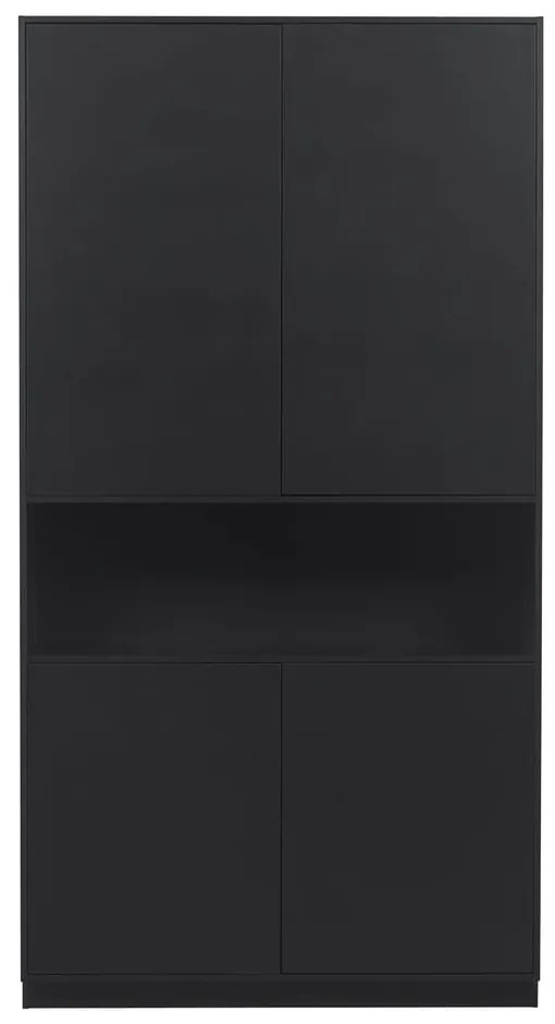 Čierna modulárna skrinka z borovicového dreva 110x210 cm Finca – WOOOD