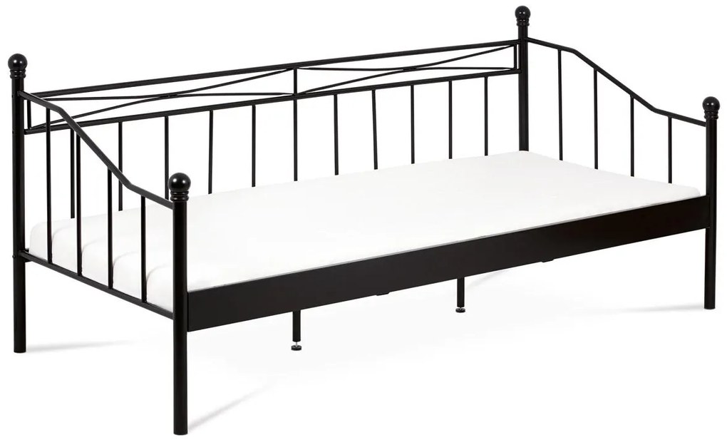 Kovová posteľ 90x200 Bakarissa (čierna matná). Vlastná spoľahlivá doprava až k Vám domov. 1120899