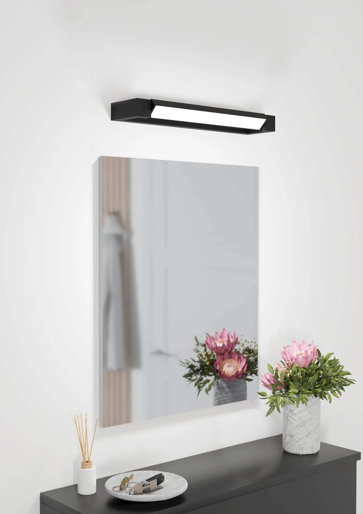 EGLO LED kúpeľňové svetlo nad zrkadlo GEMILIANA, 8,9 W, denná biela, čierne