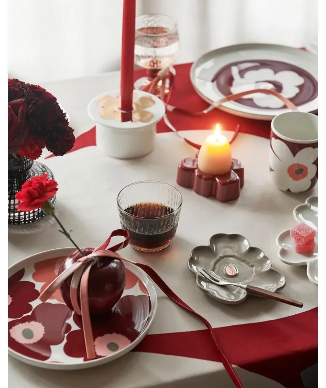 Set tanierov Unikko 13,5 cm, 2ks, 60. výročie / béžovo-bielo-zlatý