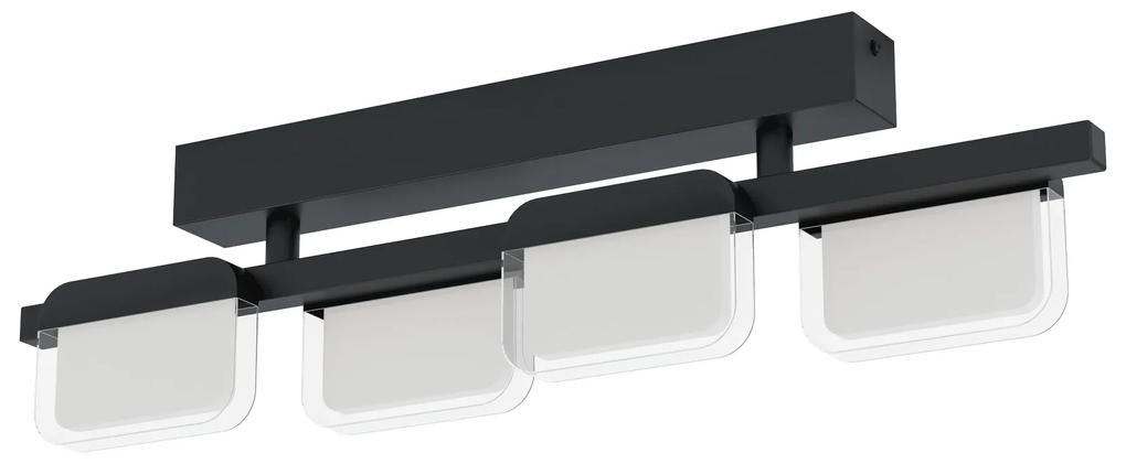 EGLO Stropné LED designové osvetlenie ERVIDEL, 4x4,5W, teplá biela, čiernobiele