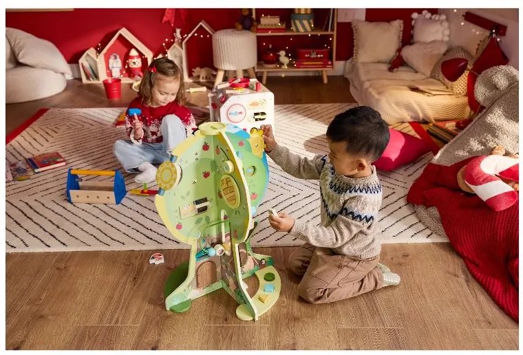 lupilu® Drevená hračka na rozvoj motoriky (strom na rozvoj motoriky) (100395261)