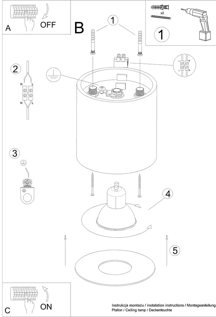 Stropné svietidlo Mika, 1x čierne kovové tienidlo