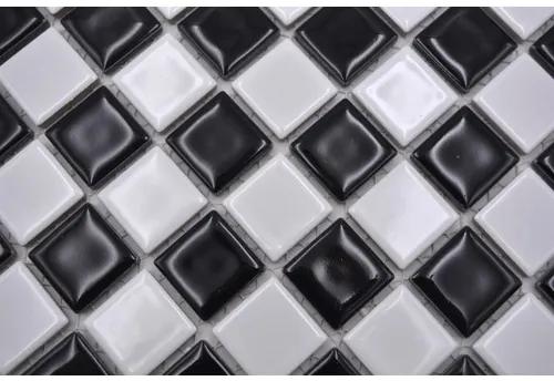 Keramická mozaika BM 048 čierna/biela 30,2 x 33 cm