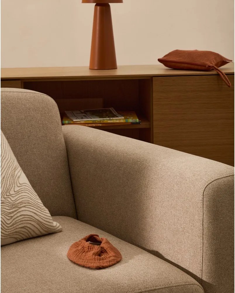 Krémové/v terakotovej farbe bavlnené podbradníky v súprave 2 ks Olna – Kave Home