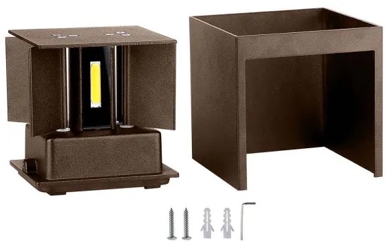 LED Vonkajšie nástenné svietidlo LED/11W/230V 3000K IP65 hnedá