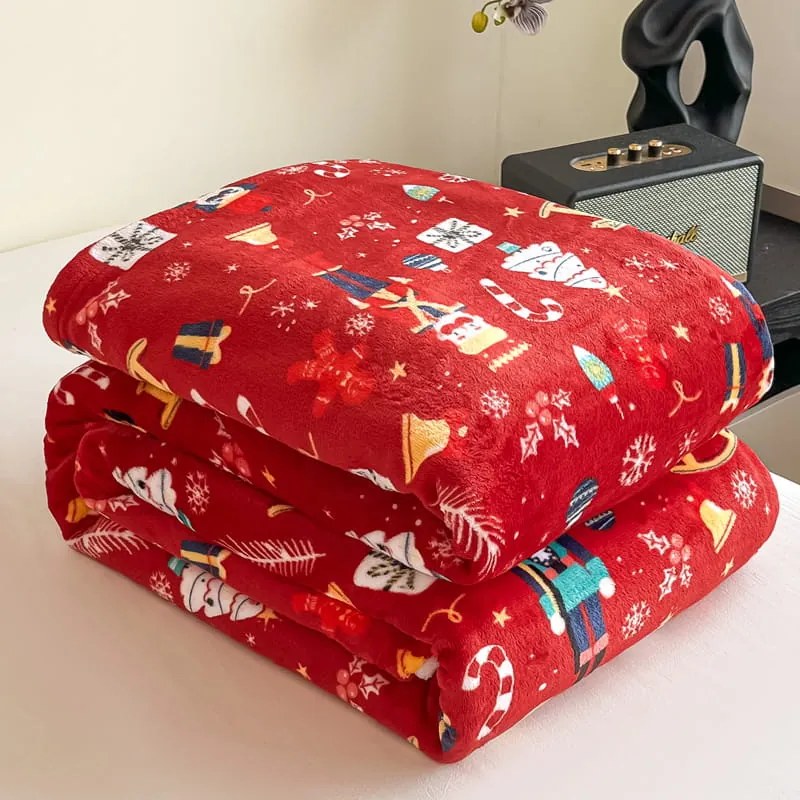 Vianočná deka NUT CRACKER červená Rozmer: 200x220 cm