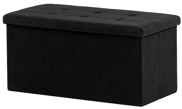 Autronic BONTEC Taburet s úložným priestorom, čierna, menčestrová látka, TAB-472 BK6 Farba: Zelená