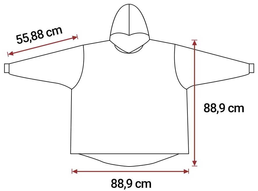 Baránková mikinová deka s rukávmi a kapucňou MAGICAL krémová