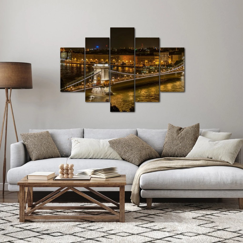 Obraz nočného mesta (150x105 cm)