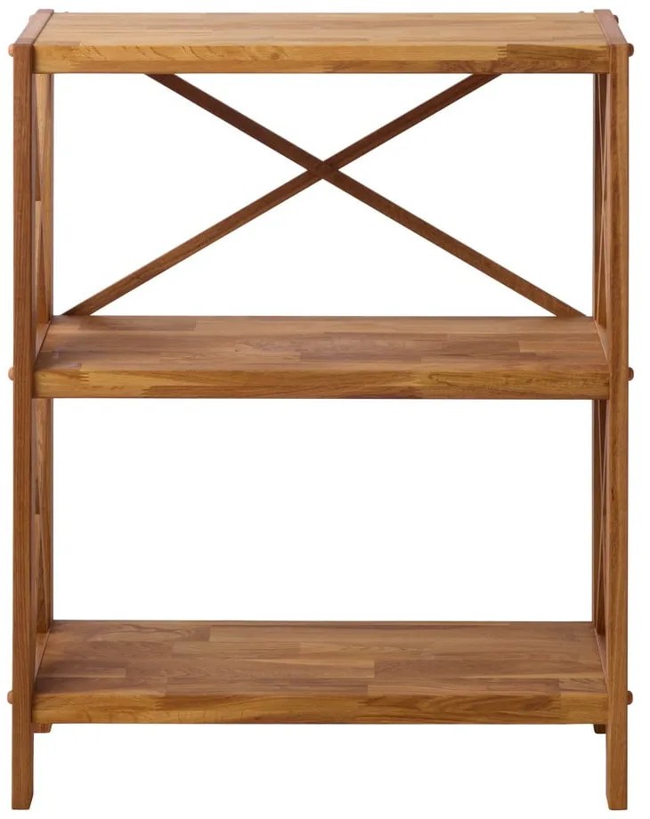 Regál z dubového dreva v prírodnej farbe 70x87 cm X-Shelf – Unique Furniture