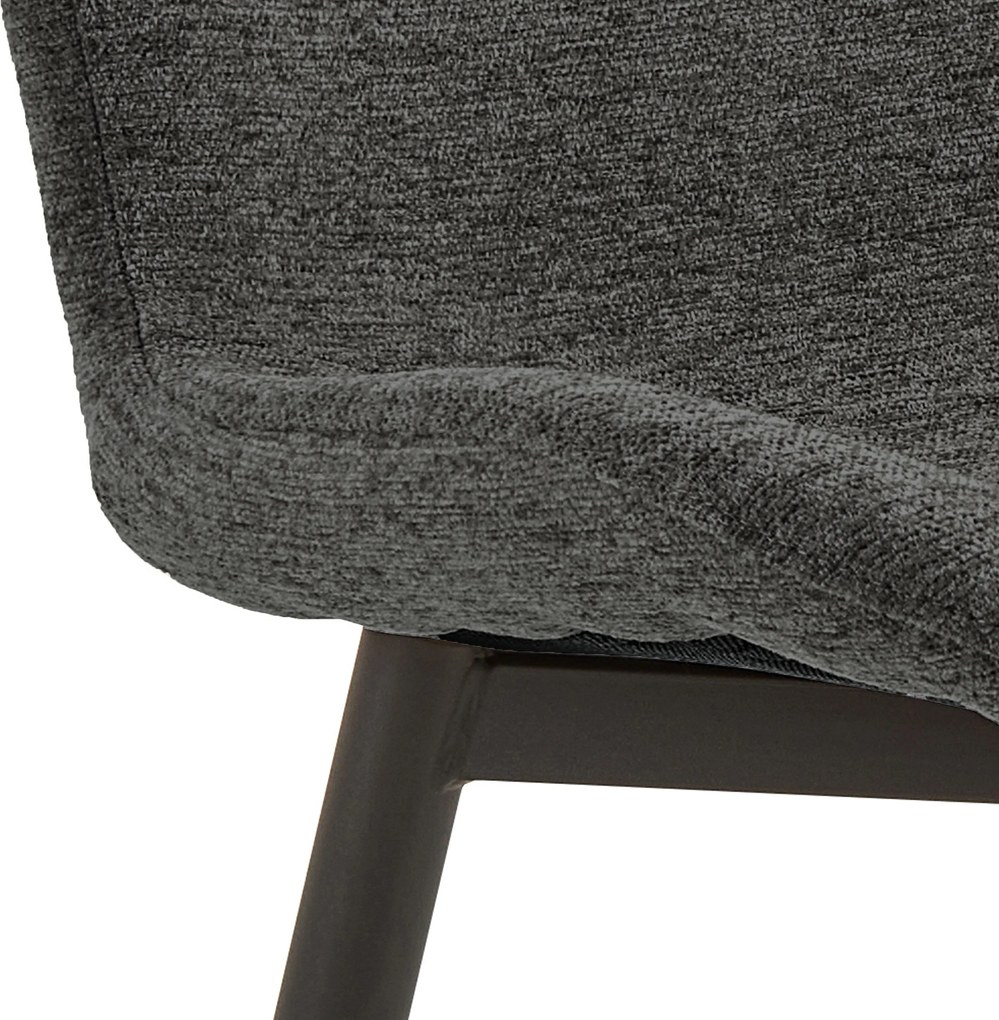 FIORA Tmavosivé (tkanina Apia 458)/čierny rám - MODERNÁ ČALÚNENÁ STOLIČKA DO OBÝVAČKY/ JEDÁLNE LOFT