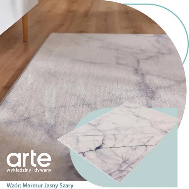 Koberec Agnella Isfahan Marmur svetlosivý