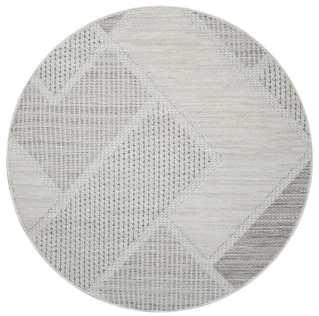 Dekorstudio Moderný okrúhly koberec LINDO 8877 - zelený Priemer koberca: 120cm