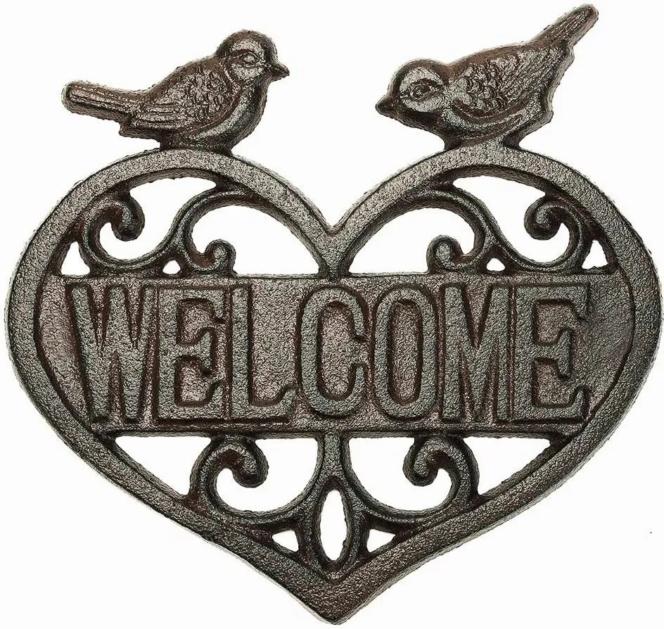 Nástenná dekorácia Welcome, litina