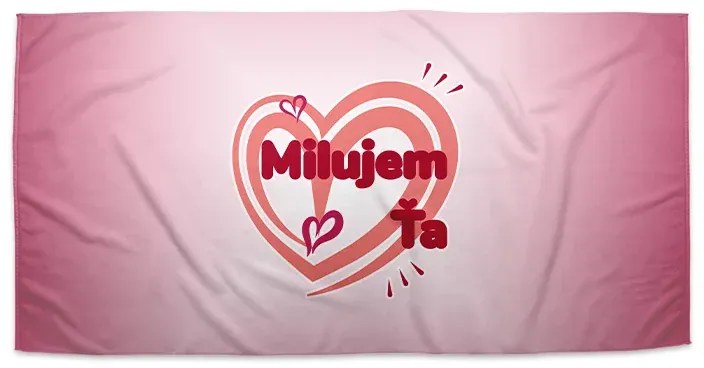 Sablio Uterák Milujem ťa srdce - 70x140 cm