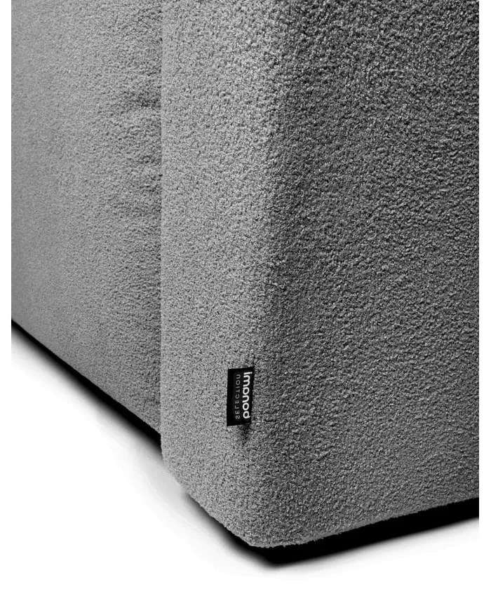 Sivá rozkladacia rohová pohovka z textílie buklé (ľavý roh) Quinoa – Bonami Selection